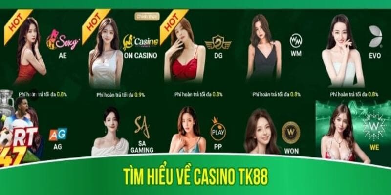 Sảnh casino được nền tảng cung cấp nhiều siêu phẩm hot